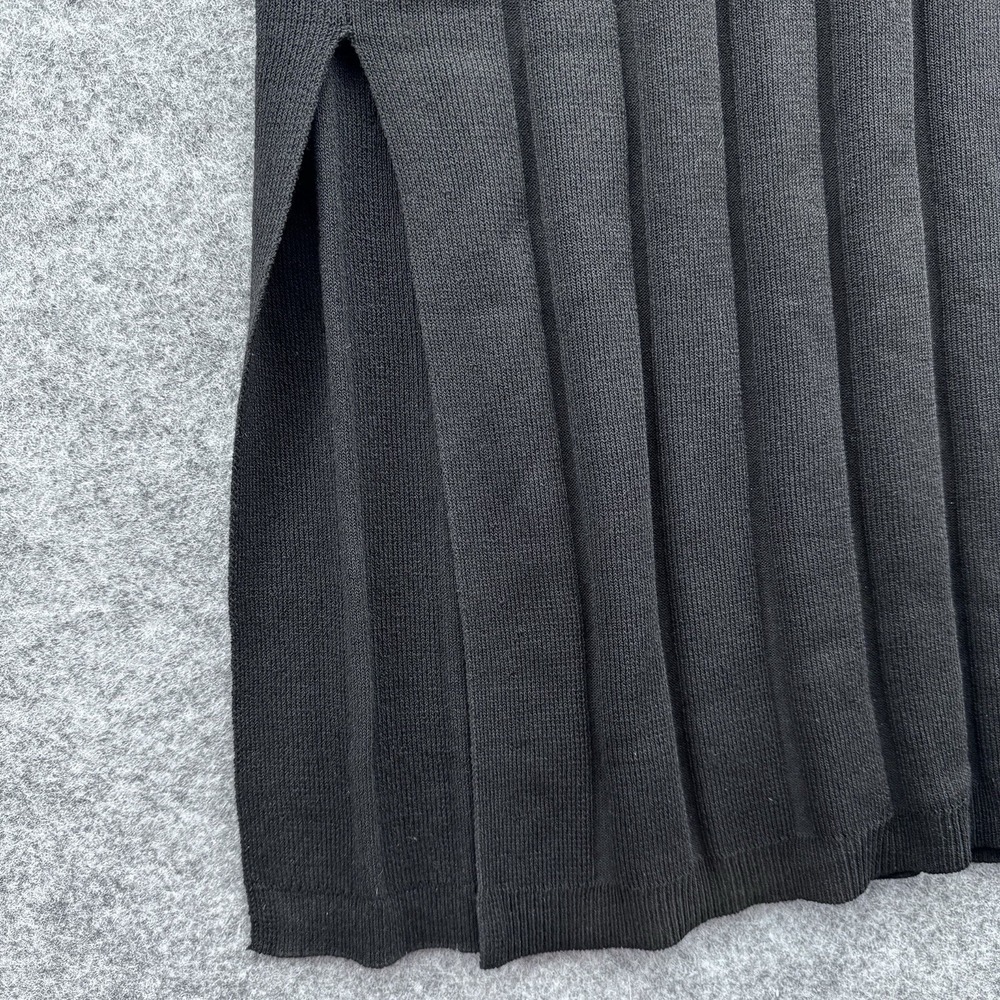H&M Women Midi Sweater Shift Dress Size XL Black Lagenlook Minimalist Office - Picture 6 of 9